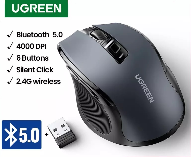 Kamstore.com.ua Мишка 2.4G+Bluetooth 5.0 Ugreen 90855 (1)