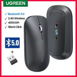 Kamstore.com.ua Мышь 90372 UGREEN MU001 Bluetooth и 2.4G Starry Black 4000 DPI (1)