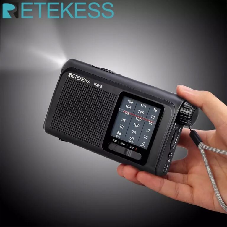 Kamstore.com.ua Радиоприемник Retekess TR605 FMMWSW, аварийный яркий фонарик 400lm, аккумулятор 18650 (1)