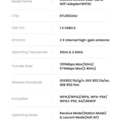 Kamstore.com.ua Dual band WiFi6 adapter 90340 Ugreen CM499 (17)