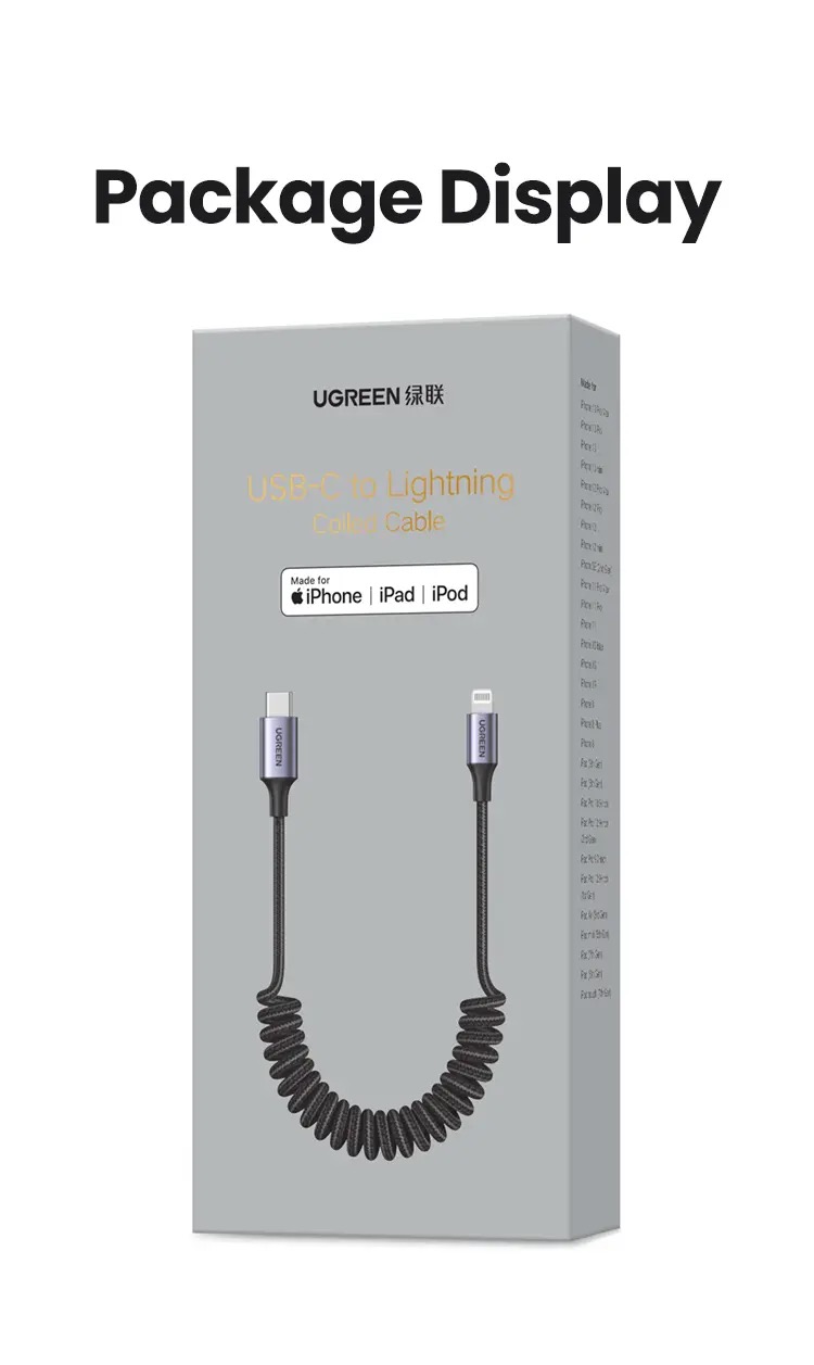 Kamstore.com.ua Кабель Lightning Ugreen US537 Lightning to USB-C Ugreen 90480 (1 (23)