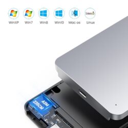 Kamstore.com.ua Корпус для 2.5 SDD HDD Ugreen CM300 USB-C внешний карман SATA III Aluminium Ugreen 70499 (7)