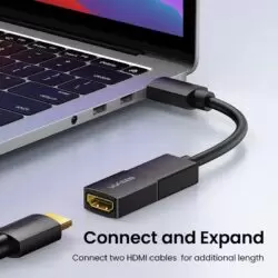 Kamstore.com.ua Соеденитель HDMI 2.0 Ugreen HD112 Black Ugreen 20107 (2)