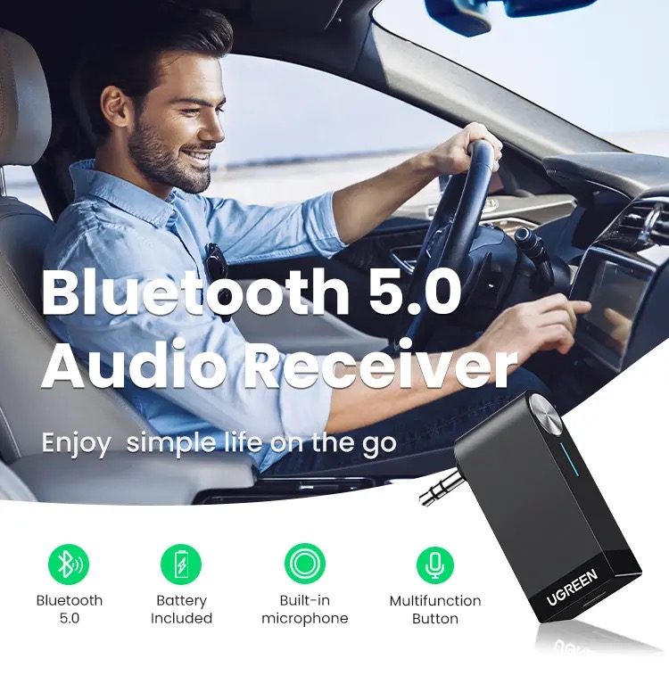 Kamstore.com.ua Bluetooth adapter Receiver Ugreen 30348 with Mic (8)