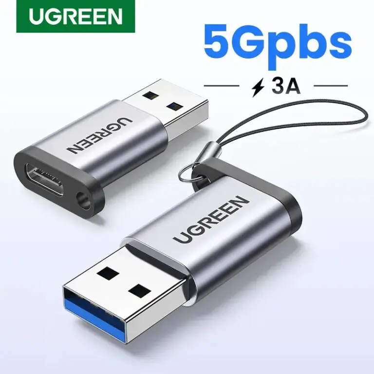 Kamstore.com.ua Адаптер UGREEN US276 Переходник USB-A 3.0 to USB-C Adapter с карабином Space Gray (50533)