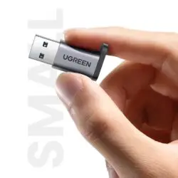 Kamstore.com.ua Адаптер UGREEN US276 Переходник USB-A 3.0 to USB-C Adapter с карабином Space Gray (50544)