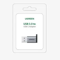 Kamstore.com.ua Адаптер UGREEN US276 Переходник USB-A 3.0 to USB-C Adapter с карабином Space Gray (50546)