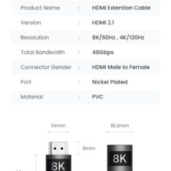 Kamstore.com.ua Кабель HDMI 2.1 UGREEN HD151 Удлинитель HDMI to HDMI (16)
