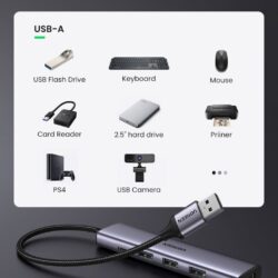 Kamstore.com.ua Концентратор USB-хаб UGREEN CM473 USB 3.0 HUB с дополнительным питанием 4 in 1 Ugreen 20805 (4)