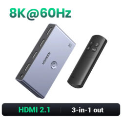 Kamstore.com.ua Переключатель HDMI 2.1 UGREEN CM624 сплиттер HDMI Switch (3 in 1 out) 8K Пульт 15604 (7)