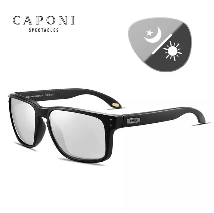 Kamstore.com.ua Солнцезащитные дизайнерские очки CAPONI фотохромная линза Polarized UV400 с прямоугольной оправой TR (BS9417) (10)
