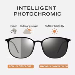 Kamstore.com.ua Суперлегкие солнцезащитные очки CAPONI фотохромная линза Polarized UV400 Титановая овальная оправа (BS520) (3)
