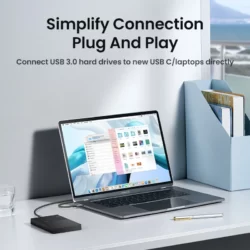 Kamstore.com.ua Кабель UGREEN US565 USB-C to micro USB-B 5Gbps 15W Aluminium Space Gray (0,5-1м) (15)