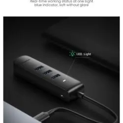 Kamstore.com.ua Концентратор USB 3.0 UGREEN CM416 USB HUB 4in1 c дополнительным питанием Type-C Black (80657)
