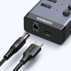 Kamstore.com.ua Концентратор USB 3.0 UGREEN CM481 HUB с дополнительным питанием USB Type-C 7in1 Black (90307)