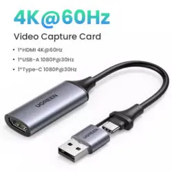 Kamstore.com.ua Карата видеозахвата UGREEN CM489 4K HDMI to USB (USB-C) Video Grabber Box (40195)