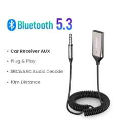 Kamstore.com.ua Автомобильный Bluetooth 5.3 адаптер UGREEN CM309 AUX ресивер (приемник) с микрофоном (70609) NEW