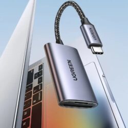 Kamstore.com.ua Кардридер USB-C 2 in 1 UGREEN CM401 Card Reader Type-C to SDTF 4.0 Aluminium Case NEW (15258)