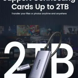 Kamstore.com.ua Кардридер USB-C 2 in 1 UGREEN CM401 Card Reader Type-C to SDTF 4.0 Aluminium Case NEW (15262)