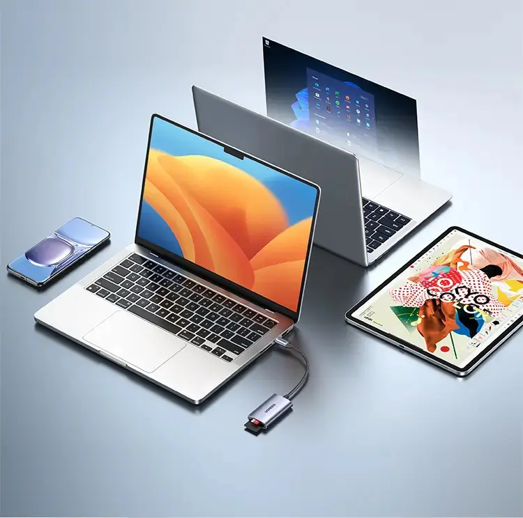 Kamstore.com.ua Кардридер USB-C 2 in 1 UGREEN CM401 Card Reader Type-C to SDTF 4.0 Aluminium Case NEW (15264)