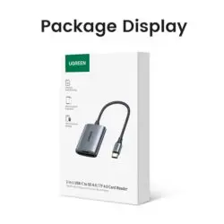 Kamstore.com.ua Кардридер USB-C 2 in 1 UGREEN CM401 Card Reader Type-C to SDTF 4.0 Aluminium Case NEW (15272)