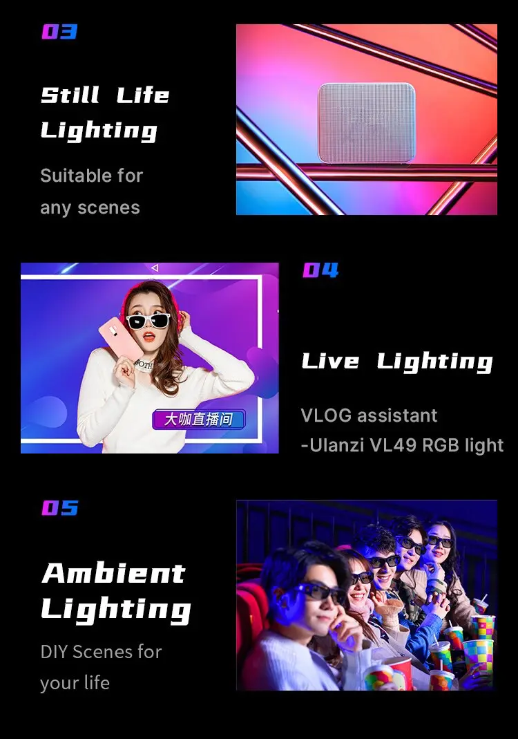 Kamstore.com.ua Накамерный свет LED RGB Ulanzi VL49 RGB (10) Kamstore.com.ua Накамерный свет LED RGB Ulanzi VL49 RGB (10)