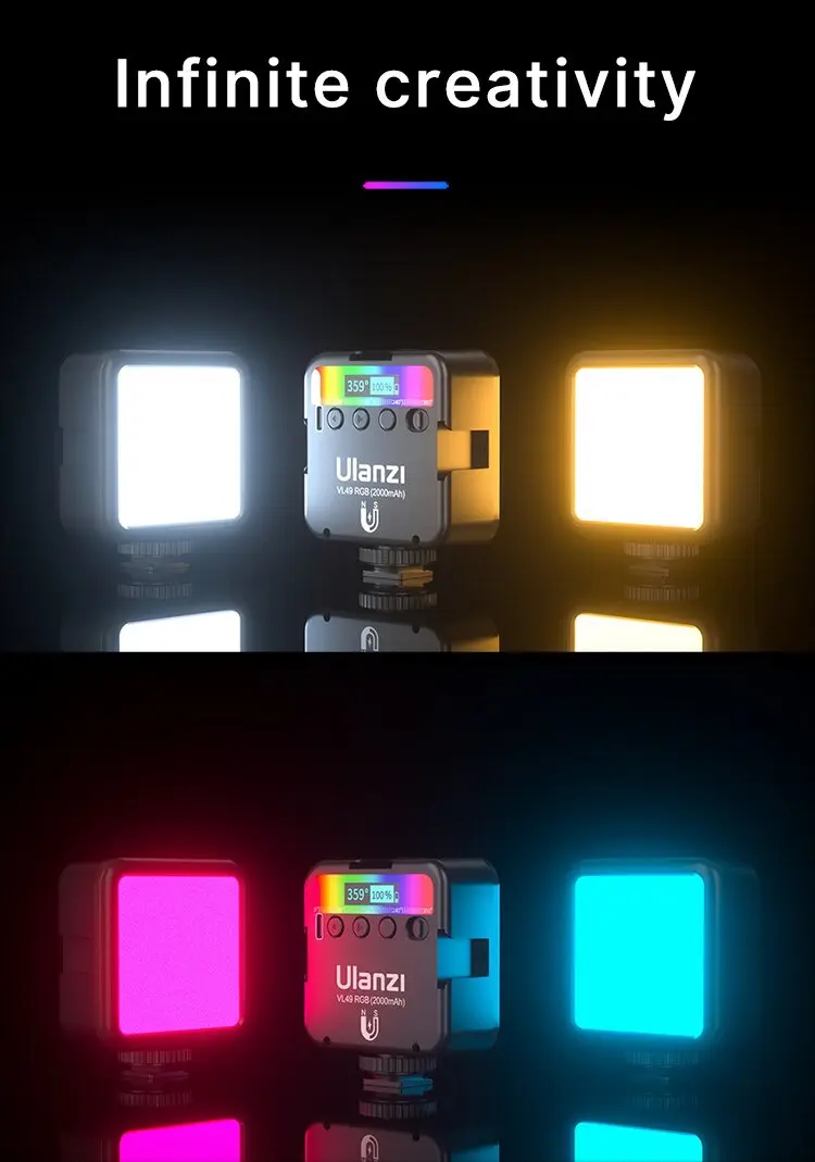 Kamstore.com.ua Накамерный свет LED RGB Ulanzi VL49 RGB (14) Kamstore.com.ua Накамерный свет LED RGB Ulanzi VL49 RGB (14)