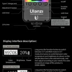 Kamstore.com.ua Накамерный свет LED RGB Ulanzi VL49 RGB (19) Kamstore.com.ua Накамерный свет LED RGB Ulanzi VL49 RGB (19)