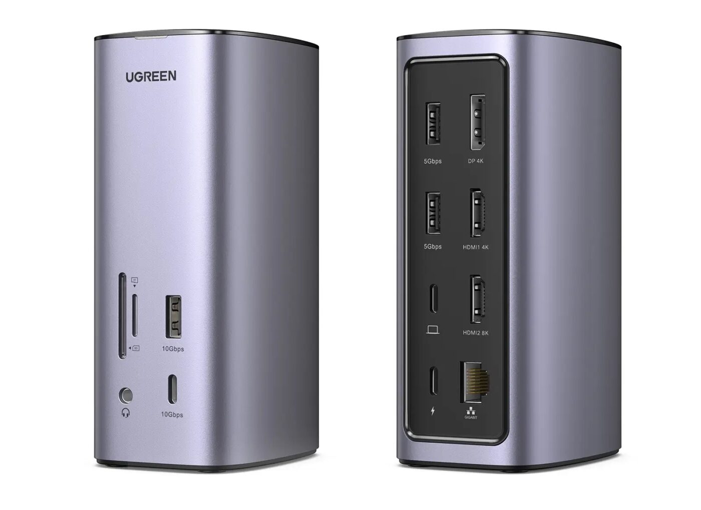 Док-станция 12-в-1 USB C UGREEN СМ555 HDMI 8K DisplayPort «ABCD» RJ45 ...