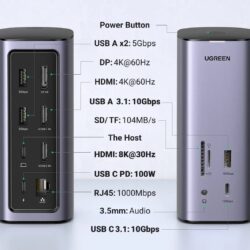 Kamstore.com.ua Док-станция USB C UGREEN СМ555 для Mac OS USB 3.1 HUB Pro (90332)