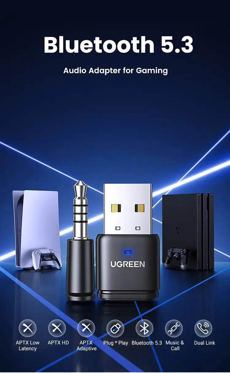 Kamstore.com.ua Адаптер Bluetooth 5.3 для SP5 Ugreen CM668 (15765A) (6)