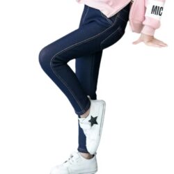 Kamstore.com.ua Детские утепленные теплые брюки толстые легинсы для девочек на флисе с эластичной резинкой на талии (5)