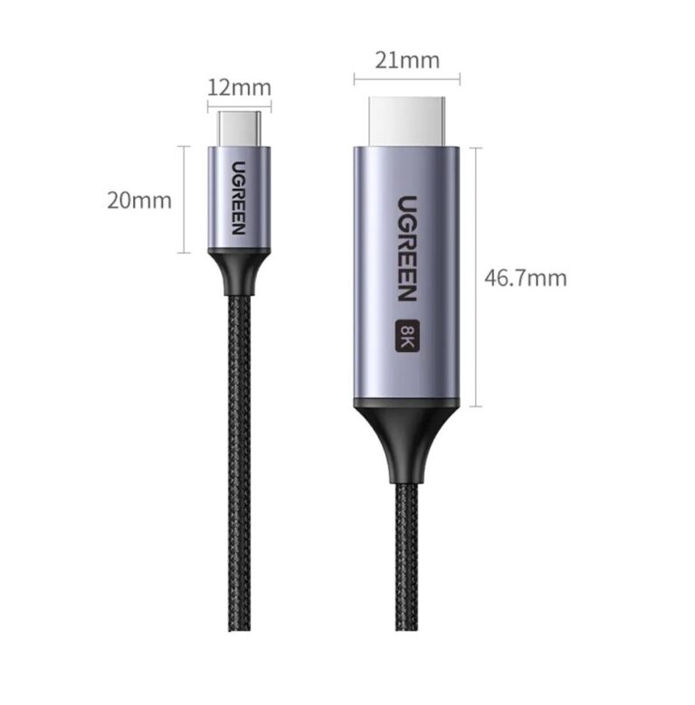 Kamstore.com.ua Кабель UGREEN СM565 USB-C to HDMI (8K@60Hz; 4K@120Hz)(15876)