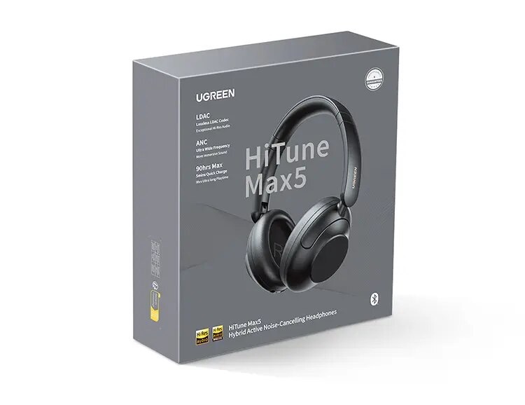 Kamstore.com.ua Наушники UGREEN HP202 HiTune Max 5 Hybrid Active Noise 90 часов Black (25255)