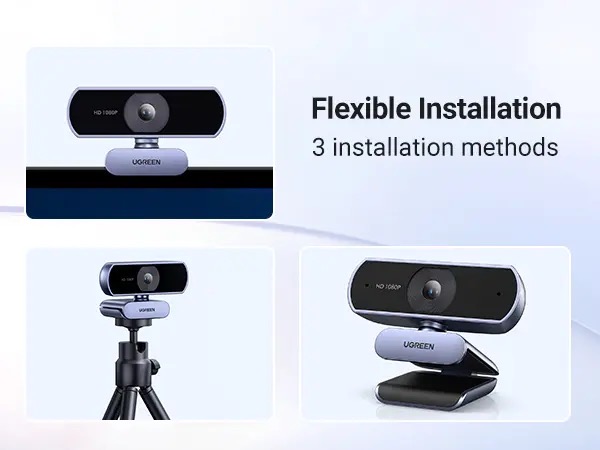 Kamstore.com.ua Веб камера UGREEN CM678 для ПК и ноутбука 1080P 30FPS 2 микрофона HD Webcam (15733)
