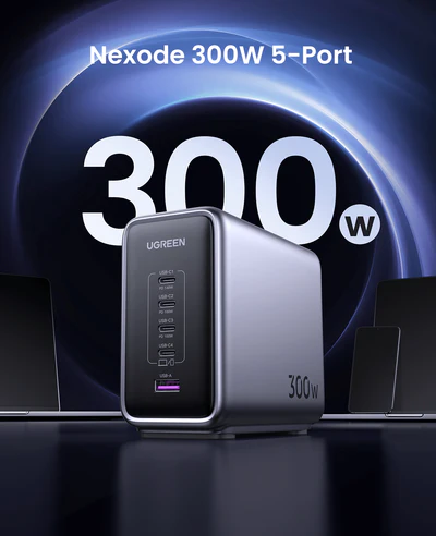 ugreen-nexode-300w-usb-c-gan-charger-5-ports-desktop-charger-321310