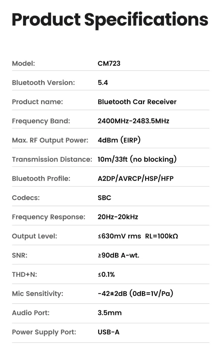 Bluetooth Receiver Audio Adapter UGREEN 35002 Ugreen CM723 (9)