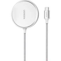 Беспроводное зарядное устройство Ugreen CD284 Magnetic Wireless Charger 15Вт Max White (80661)