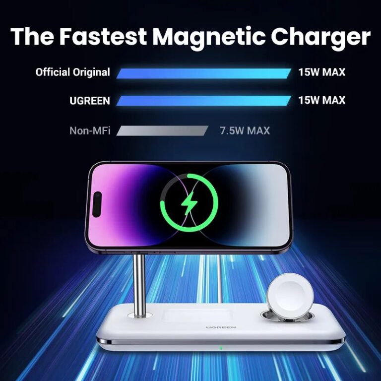 Kamstore.com.ua Зарядное устройство Ugreen CD278 3-in-1 Wireless Charger 90326 (3)