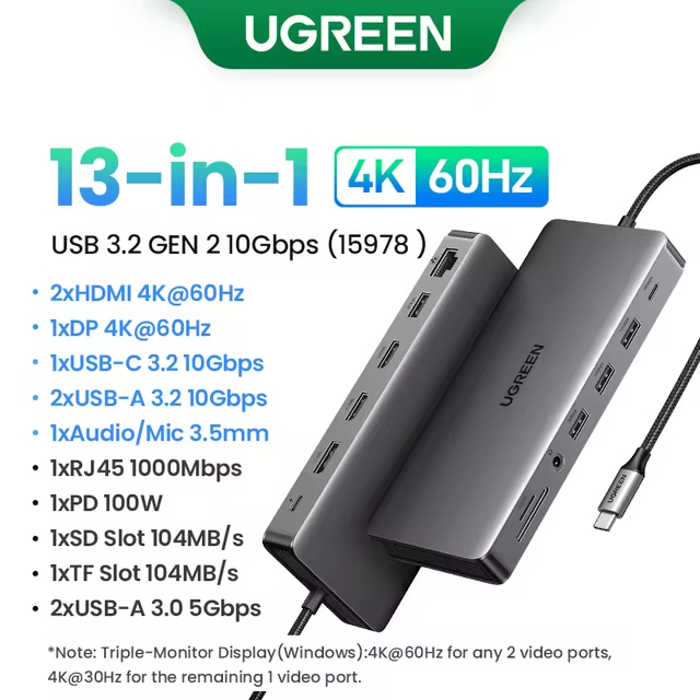 Kamstore.com.ua Концентратор 13in1 UGREEN CM681 Revodok Pro 15978 (11)