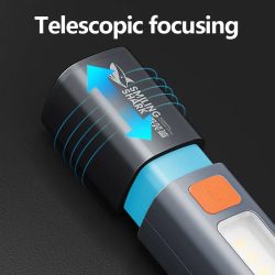 Smiling-Shark-SD1023-LED-Multifunctional-Flashlight-with-Hook-Camping-Light-USB-Rechargeable-Zoomable4