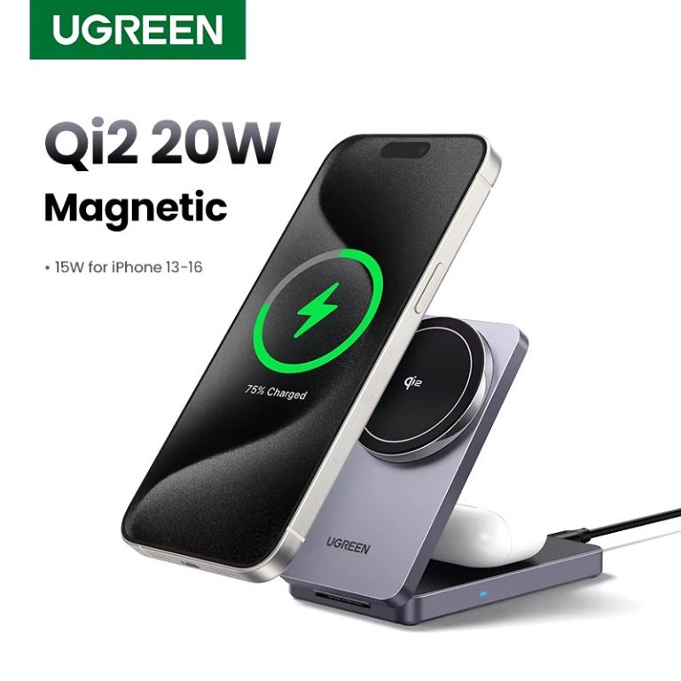 Kamstore.com.ua Магнитный держатель для беспроводной зарядки 2-в-1 W706 Ugreen 45023 (3)