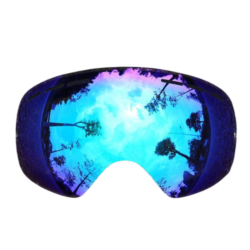 Сменная линза для горнолыжной маски Copozz GOG-201 с защитой UV400, Mirror Coating для активного отдыха, Anti Fog Blue