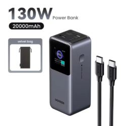 Внешний аккумулятор 130W UGREEN PB721 Nexode Power Bank повербанк 20000mAh 2C1A Grey (35524)