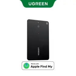 Смарт-трекер UGREEN CM817 локатор предметов для багажных бирок, паспортов с приложением Apple Find My (только для iOS, iPad, macOS) Bluetooth 1.7mm 80dB Black (45298)