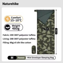 Kamstore.com.ua Спальный мешок NatureHike LW180 туристический Хаки (4)