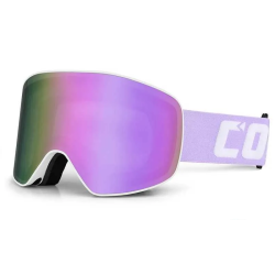 Горнолыжная маска Copozz GOG-2919 магнитная, 100% защита от ультрафиолета, Anti-Fog Ski, Unisex Purple