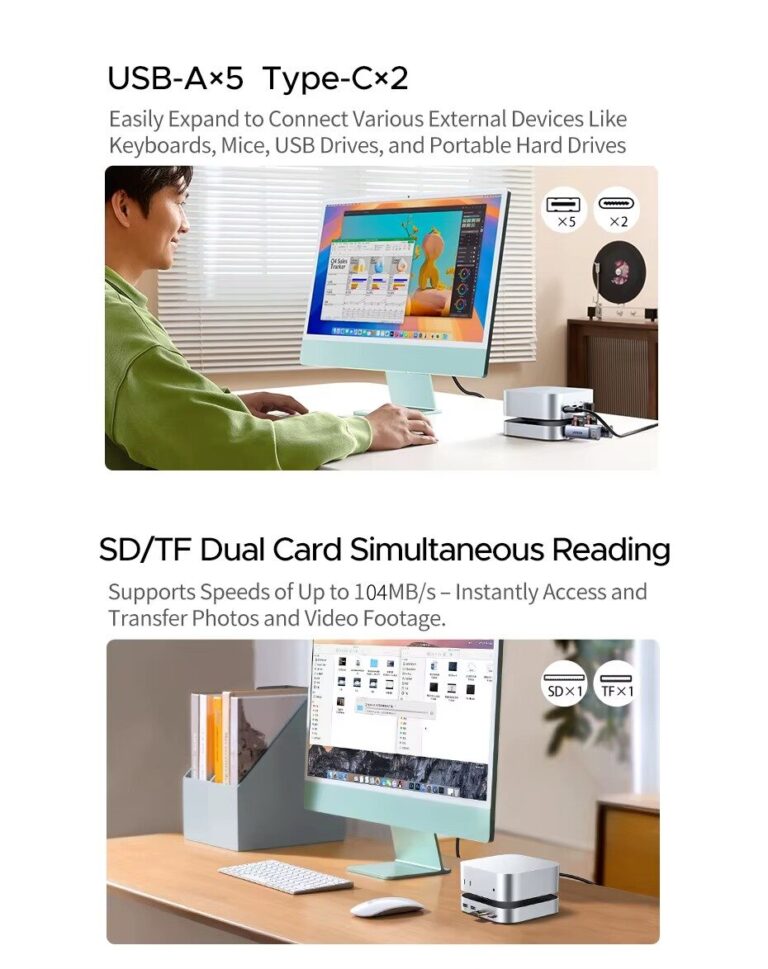 Kamstore.com.ua Док-станция 11-in-1 UGREEN CM841 (65489) для Mac Mini (M4 M4 Pro)