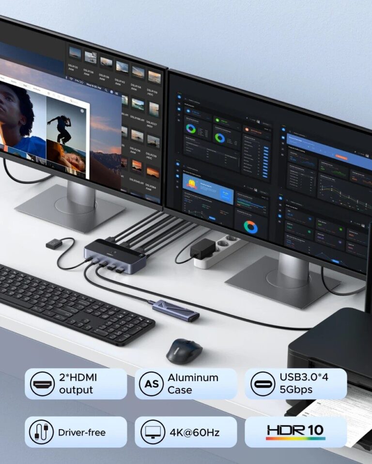 Kamstore.com.ua KVM переключатель HDMI 2 In 2 Out Ugreen AK500 Black 55455 (16)