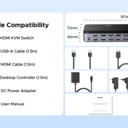 Kamstore.com.ua KVM переключатель HDMI 2 In 2 Out Ugreen AK500 Black 55455 (4)